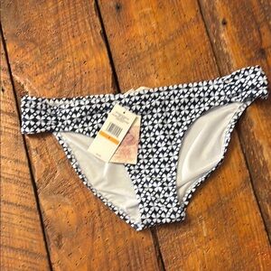 Jessica Simpson Navy and White Bikini Bottom